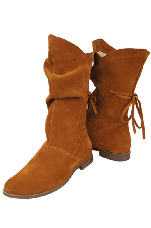 Obuv Dámské zimní boty Červená přírodní kůže velur 999 Z ElitaBut