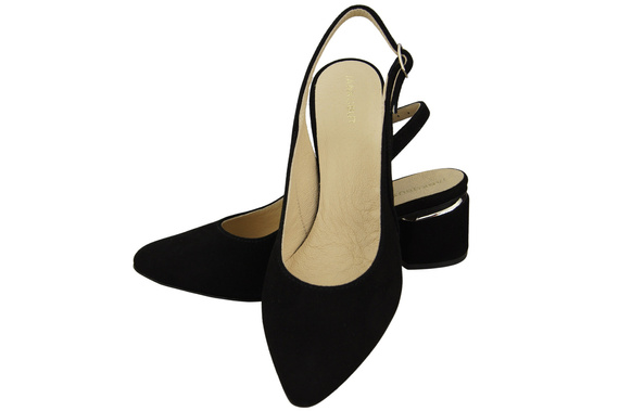 Dámské sandály z přírodní semišové kůže Black Elegance and Comfort 196 Od ElitaBut