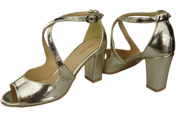 Dámská obuv Zlaté sandály Přírodní kůže 186 ElitaBut