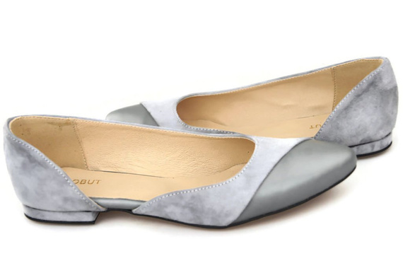 Dámské baleríny Ash natural leather Suede 146 ElitaBut