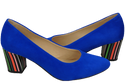 Dámská obuv Azure Natural Suede Leather Decorative Heel 158 With ElitaBut