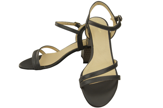 Dámská obuv Graphite Natural Leather 197 Smyslně odhalující sandály na nohy ElitaBut