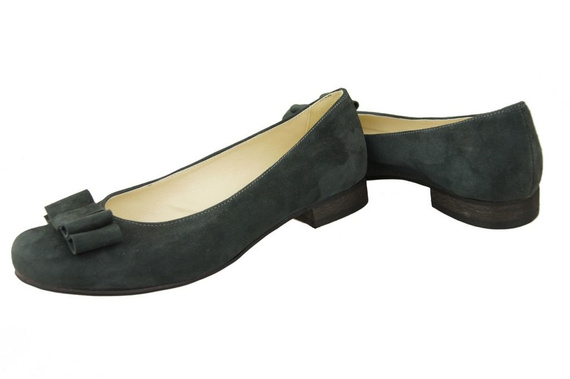 Dámská obuv Balerina Dámské boty Graphite leather Suede 126 ElitaBut
