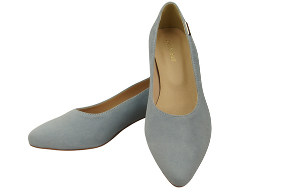 Pohodlné dámské boty Light Blue in Natural Suede Leather 220 od ElitaBut