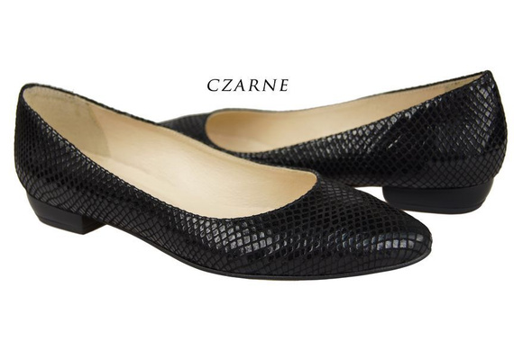 Dámská obuv Dámské kožené lodičky s motivem šupin Černá 928 ElitaBut