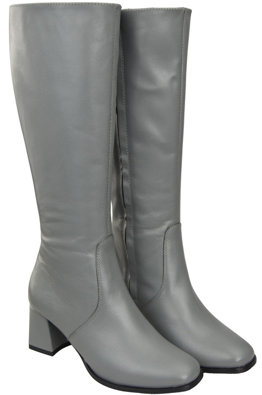 Pohodlná obuv Dámské kozačky na nízkém podpatku Ash přírodní kůže 212 ElitaBut