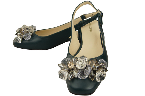 Dámská obuv Malachite Sandály s krystaly Přírodní kůže 215 ElitaBut