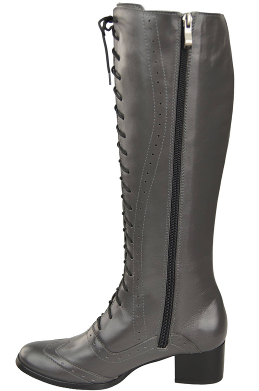 Dámské kozačky Graphite šněrování přírodní kůže 595 ElitaBut