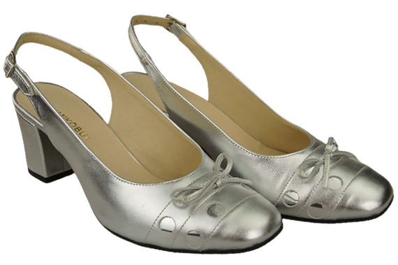 Dámská obuv Stříbrné sandály Přírodní kůže 167 ElitaBut