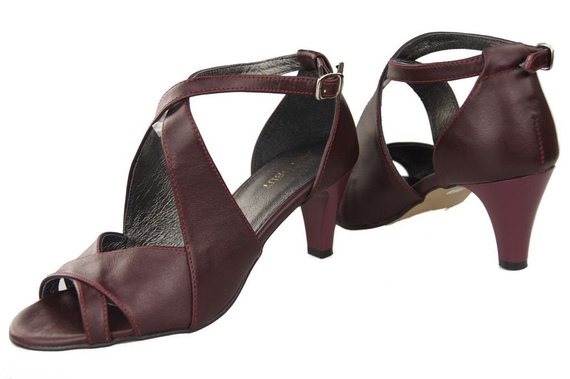 Dámská obuv Sandály Maroon Natural Leather 130 ElitaBut