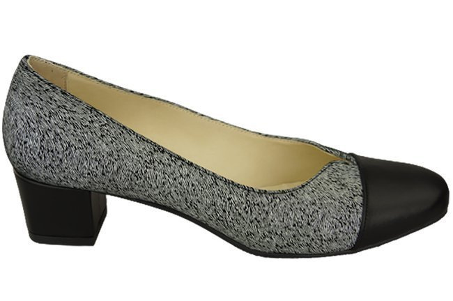 Dámská obuv Lodičky z přírodní kůže 164 Black - White ElitaBut