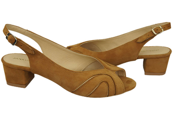 Dámská obuv Sandály semišové kožené Červená 991 ElitaBut