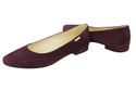 Dámské boty Ballerina Bordo leather Suede leather 131 ElitaBut