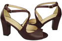 Dámská obuv Sandály Maroon Natural Leather 186 ElitaBut