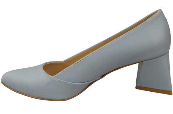 Dámské Lodičky Světle modrá Pravá Kůže Špičatá Špička Podpatek ElitaBut 221