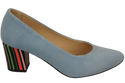 Dámská obuv Blue Suede Natural Leather Decorative Heel 158 With ElitaBut