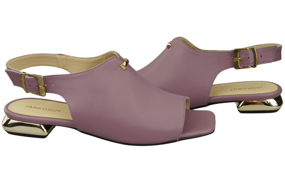 Pohodlná dámská obuv Sandály Lila Plochý zlatý podpatek Přírodní kůže 207 ElitaBut