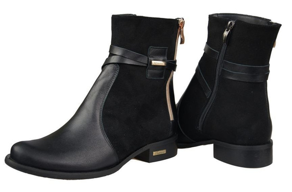 Dámská obuv Přírodní kůže kozačky Černá 885 ElitaBut