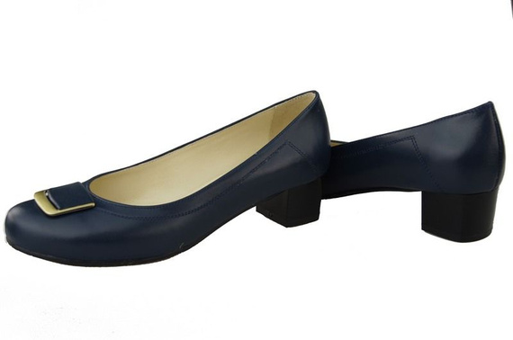 Dámská obuv Dámské lodičky z přírodní kůže Námořnická modř 962 ElitaBut