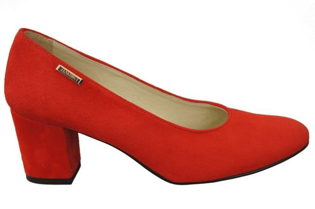 Dámská obuv Červené lodičky z přírodní kůže a semiše 125 ElitaBut