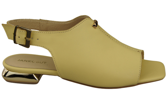 Pohodlné dámské sandály Banana Flat Gold Heel Natural Leather 207 ElitaBut