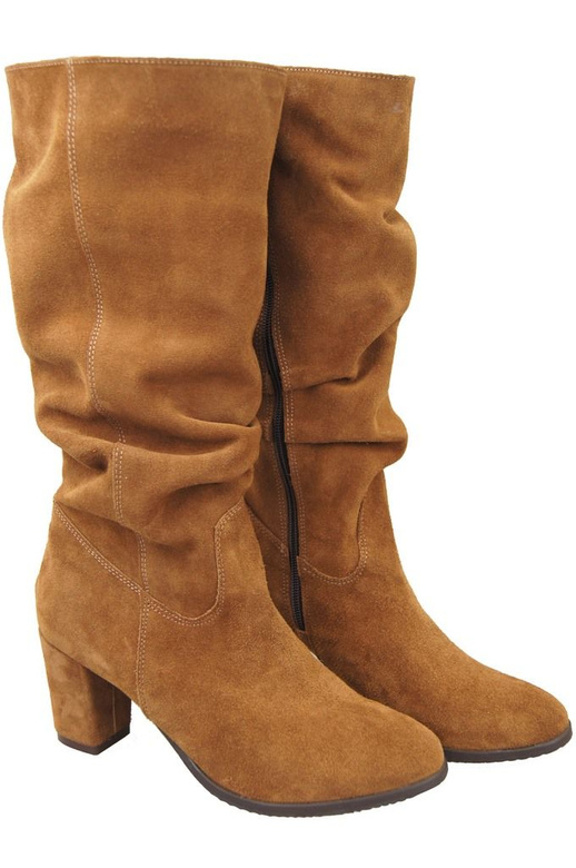 Dámské boty Caramel přírodní kůže Velour 141 ElitaBut