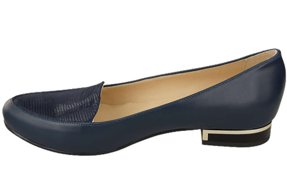 Dámské baletní boty Lords z přírodní kůže Navy blue 908 ElitaBut