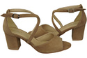 Dámská obuv Olive Leather Suede Sandals 111 ElitaBut