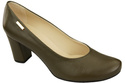 Dámské boty Classic Olive Natural Leather Almond Nose pumps 201 ElitaBut