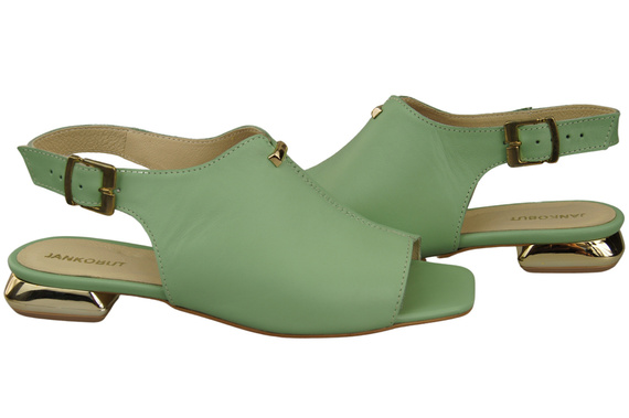 Pohodlná dámská obuv Sandály Mint Flat Gold Heel Natural Leather 207 ElitaBut