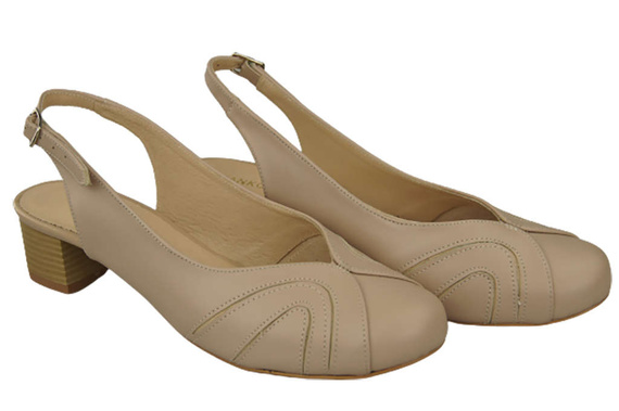Dámská obuv Sandály z přírodní kůže Cappuccino Lico 842 ElitaBut