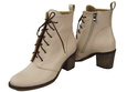 Dámské boty Cappuccino Bright lace-up Zimní přírodní kůže 188 Od ElitaBut