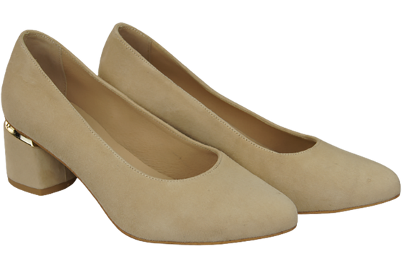 Dámská obuv Beige Natural Suede Leather 143 Z ElitaBut