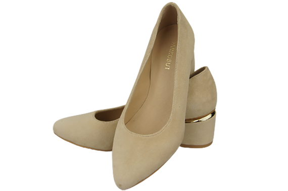 Dámská obuv Beige Natural Suede Leather 143 Z ElitaBut