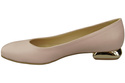 Dámská plochá obuv Pumpkin Pink Powder Ornamental Heel Natural Leather 209 ElitaBut