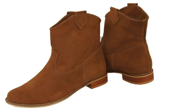 Dámské boty Caramel Jaro / podzim přírodní kůže velur 132 L ElitaBut