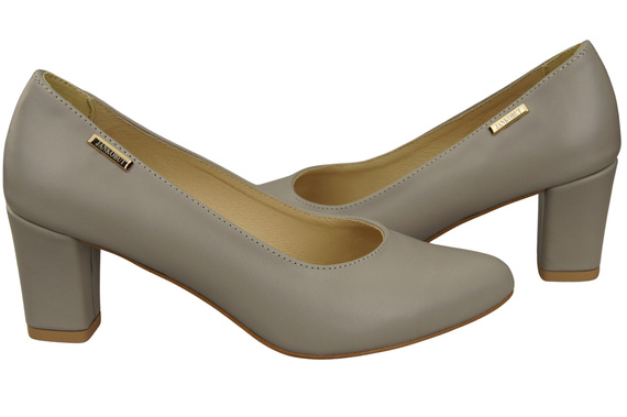 Klasické hladké boty Dámské lodičky Light Ash Natural Leather 213 ElitaBut