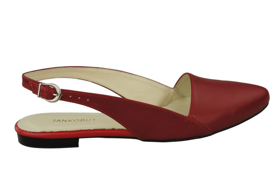 Obuv Dámské sandály Červená přírodní kůže 996 ElitaBut