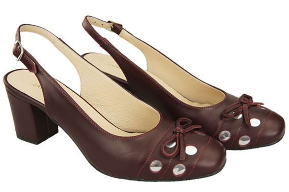 Dámská obuv Sandály Maroon Natural Leather 167 ElitaBut