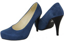 Dámská obuv Navy Blue Suede Leather 644 ElitaBut