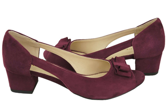 Dámské sandály Maroon Natural Suede Leather 145 Z ElitaBut