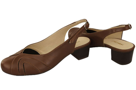 Dámská obuv Přírodní kůže Sandály Hnědá 842 ElitaBut