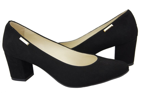 Dámská obuv Black Suede Natural Leather pumps 106 ElitaBut
