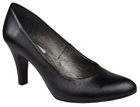 Dámská obuv Přírodní kožené lodičky Black 764 ElitaBut