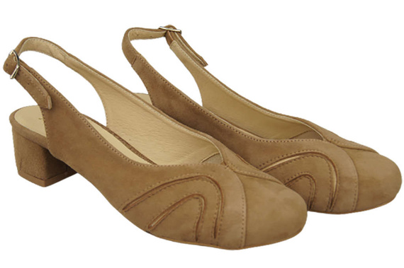 Dámská obuv Přírodní kůže Semišové sandály Olive 842 Z ElitaBut