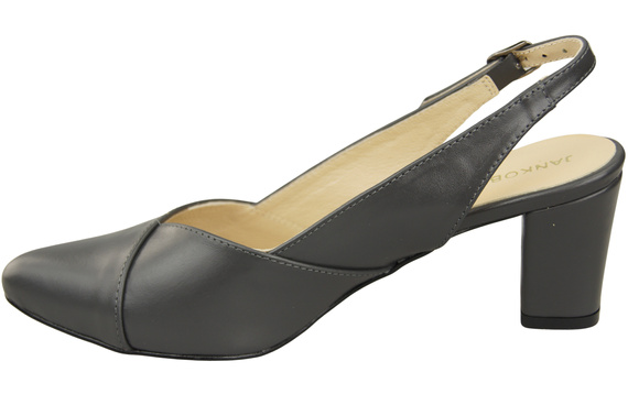 Dámské sandály na podpatku z přírodní kůže 217 ElitaBut