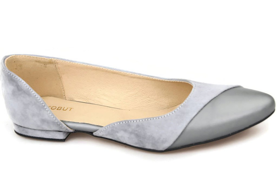 Dámské baleríny Ash natural leather Suede 146 ElitaBut