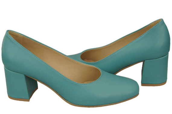 Dámská obuv Přírodní kožené lodičky 171 Turquoise ElitaBut