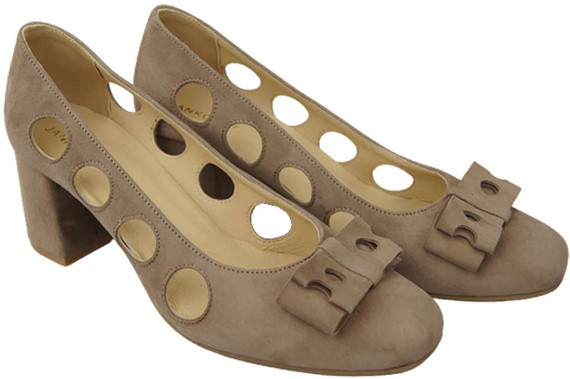 Dámská obuv Cappuccino Dark Natural Suede Leather 182 ElitaBut