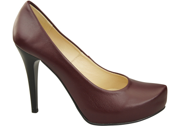Dámská obuv Maroon Stiletto pumps Přírodní kůže 205 ElitaBut